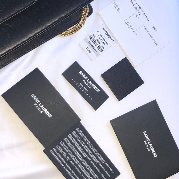 YSL Saint Laurent Paris black Sac Betty bag - Picture 7 of 8